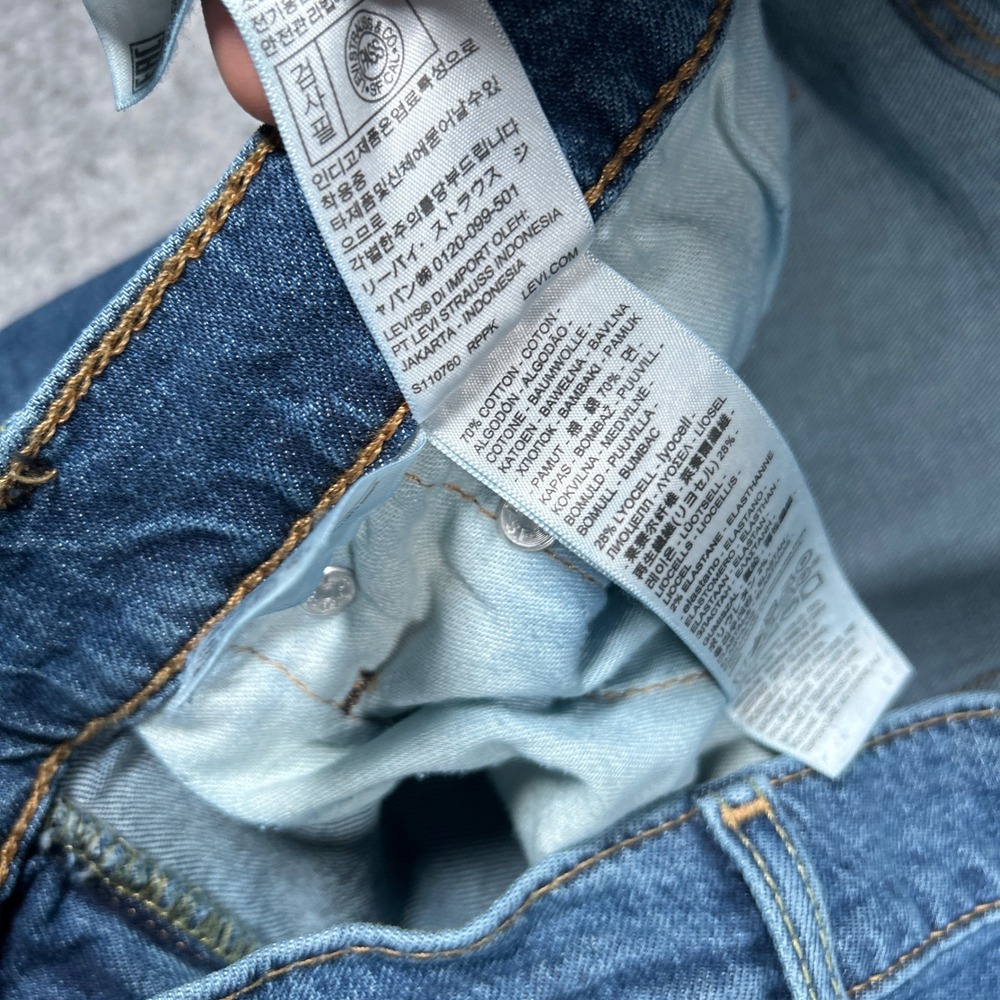 Levi's Denim Jeans Mens 34x32 Blue 514 Straight Fit Casual Workwear Classic - Picture 8 of 16
